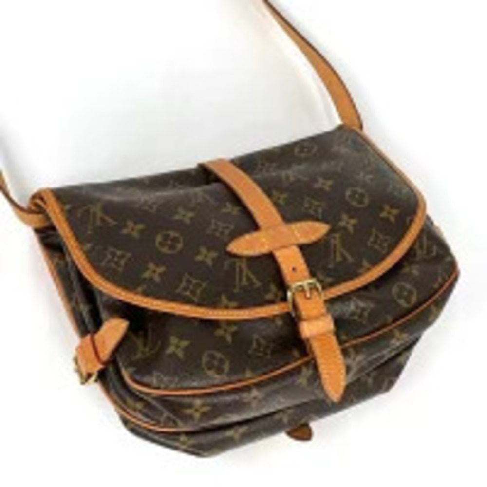 Louis Vuitton Brown Monogram Saumur Shoulder Bag Crossbody